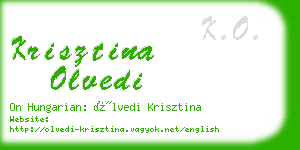 krisztina olvedi business card